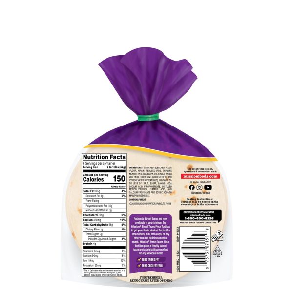 Mission Street Taco Flour Tortillas, Mini Soft Taco Size, 12 Count - Image 7