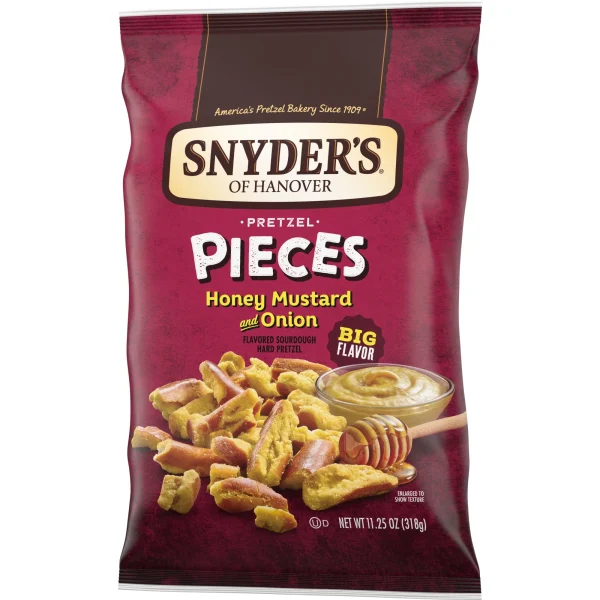 Snyder's of Hanover Honey Mustard & Onion Flavored Pretzel Pieces, 11.25 oz - Image 2