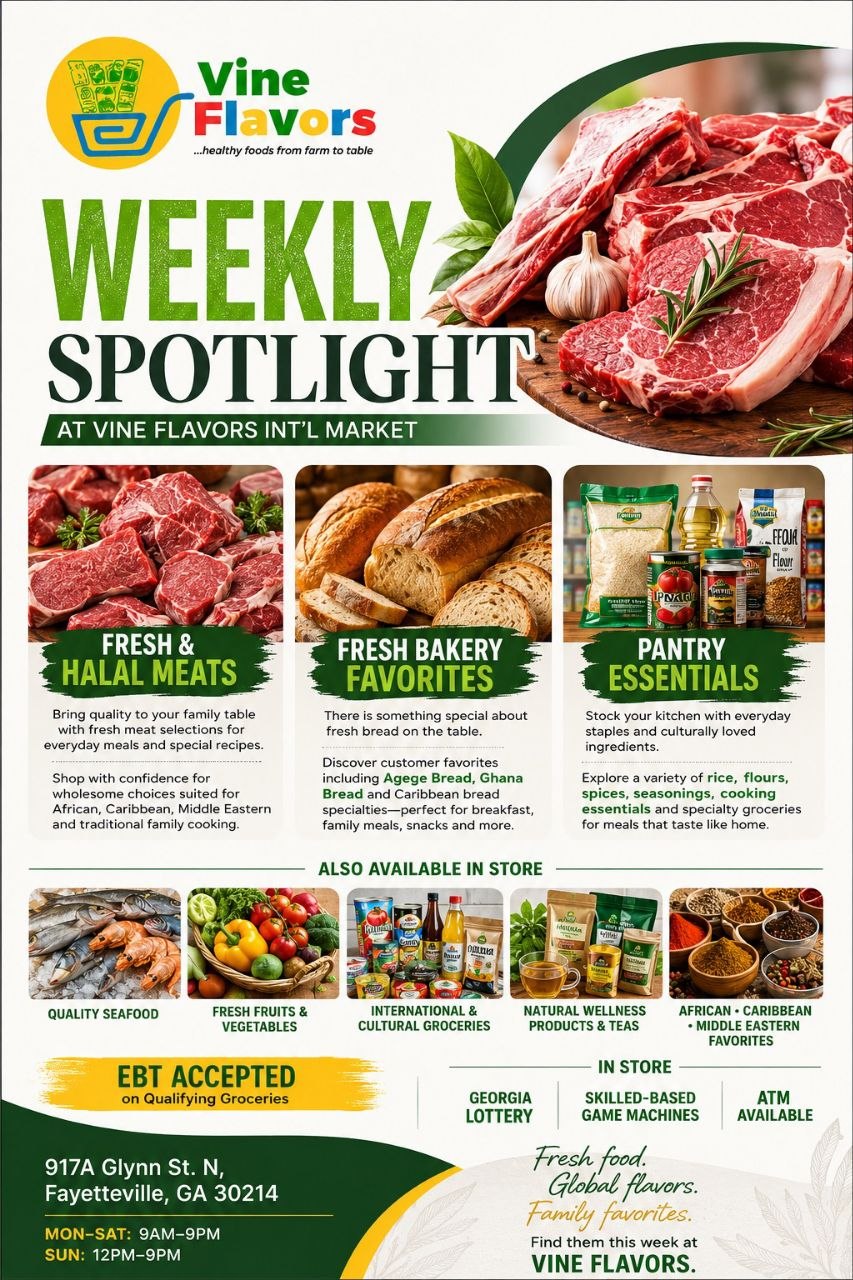 Vine Flavors weekly spotlight flyer