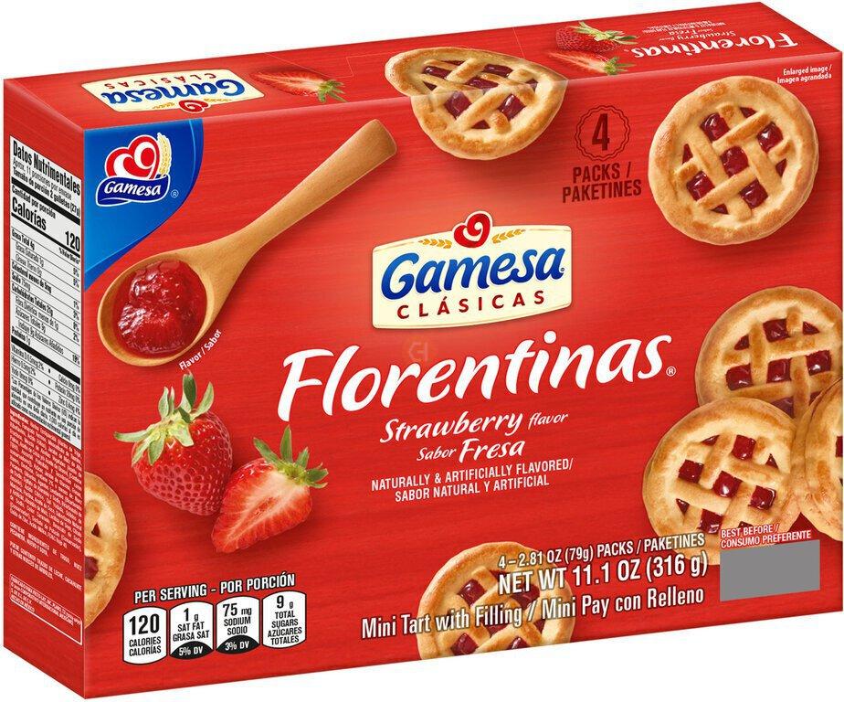 Gamesa Florenas Mini Tart Strawberry 11.1oz