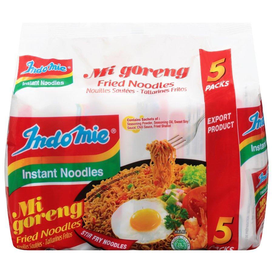 Indomie Fried Noodles Mi Goreng Instant Noodles 5 - 3 oz Packs