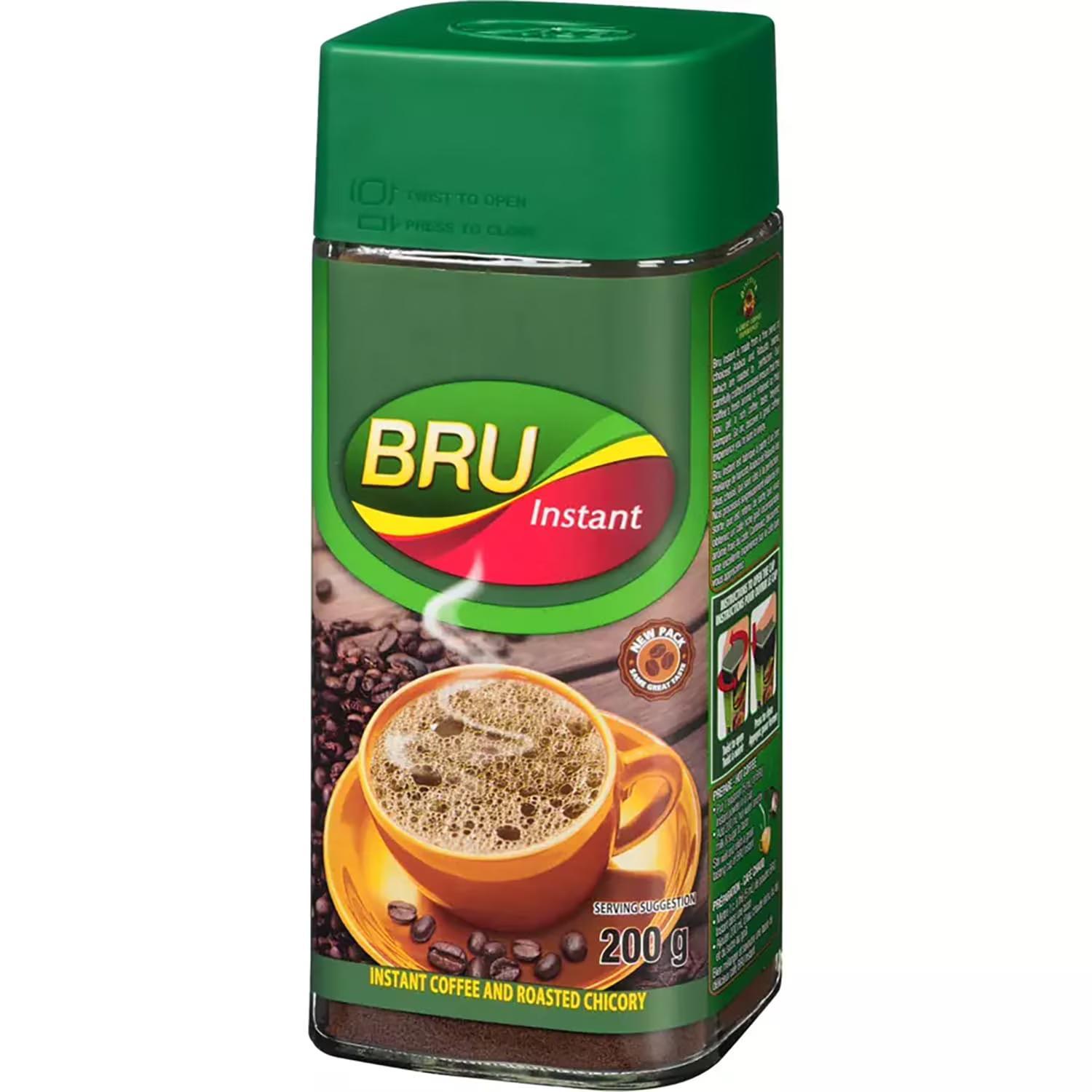Bru Instant Coffee and Roasted Chicory, 7.1 oz Jar