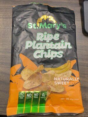 St Mary's Ripe Plantain Chips Nat Swt 1.41oz