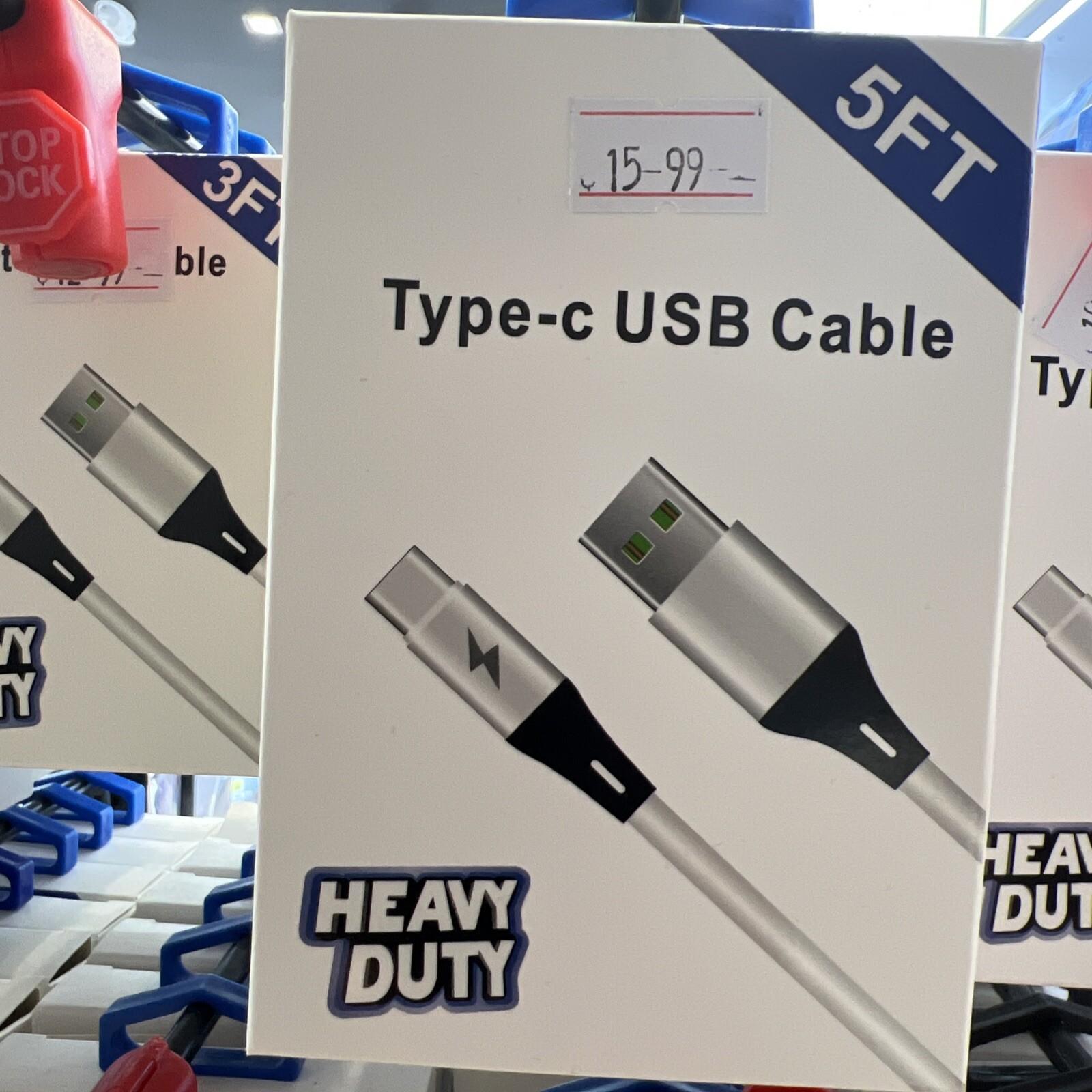 Type C USB Cable 5ft