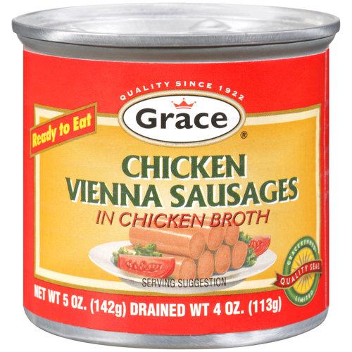 Grace Chkn Vienna Sausage in Chkn Broth 5oz