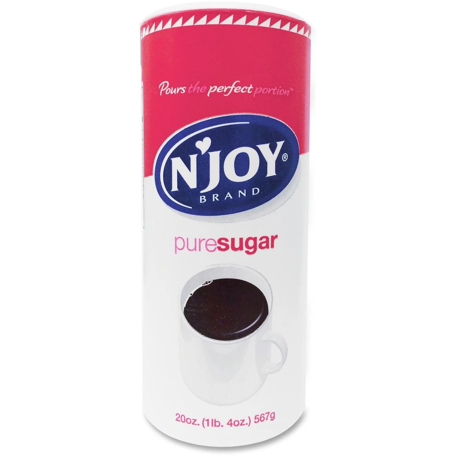 N Joy Pure Sugar, 20 oz Granulated Sugar in a Pourable Canister