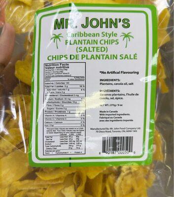 Mr John's Salted Plantain Chips 9oz