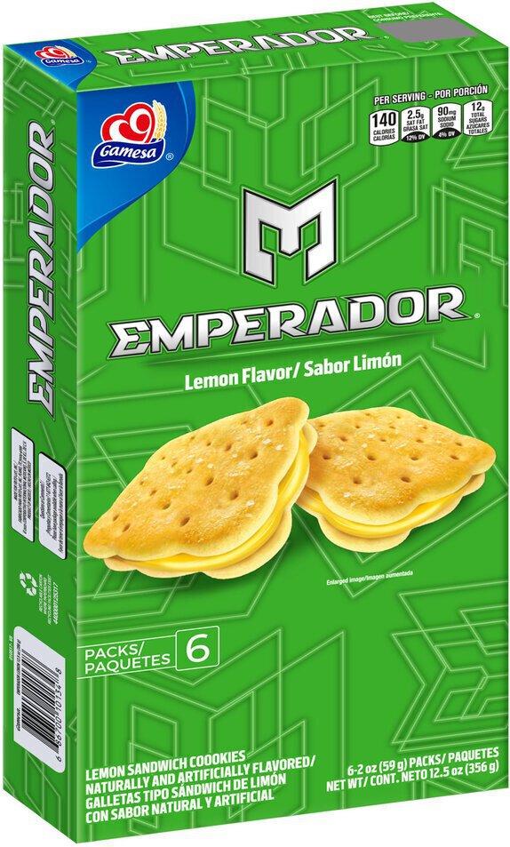 Gamesa Emperador Sandwich Cookies Lemon 12.5oz