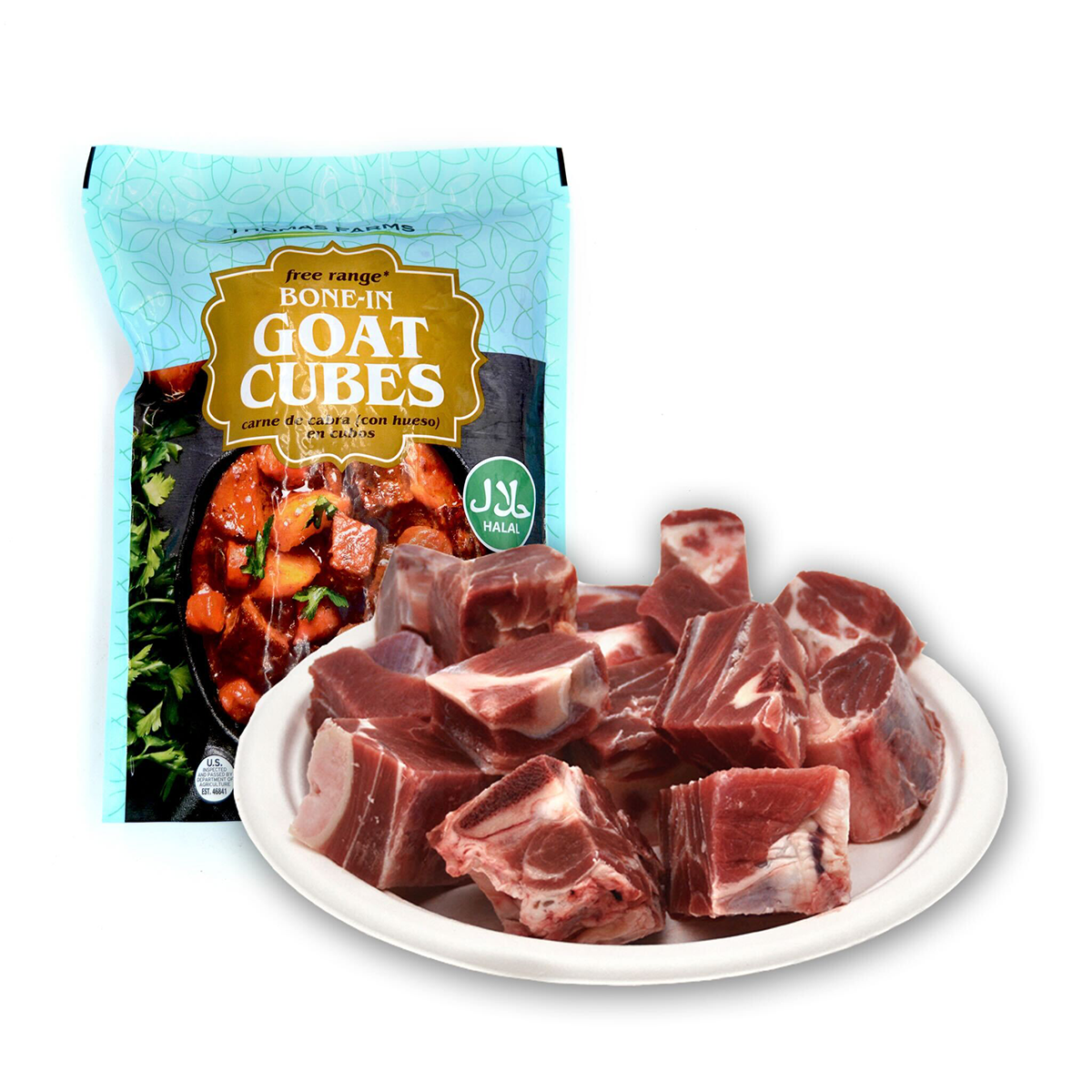 Halal Goat Cubes 2lbs
