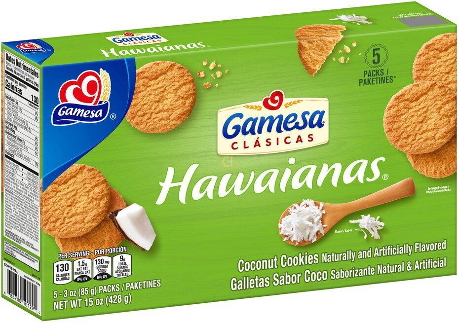 Gamesa Hawaianas Cookies Coconut