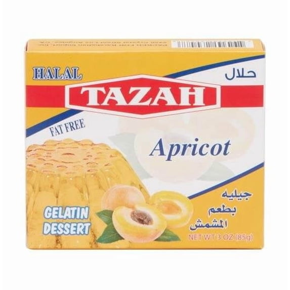 Tazah Halal Gelatin Dessert Apricot 3oz