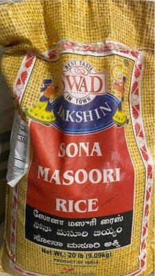 Swad Sona-Masoori Rice 20 LB