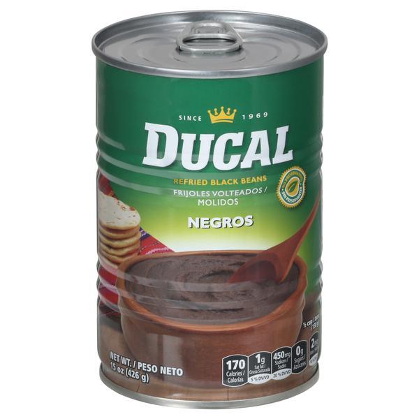 Ducal Black Beans Refried 15oz
