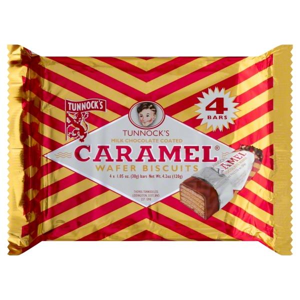 Tunnock's Caramel Wafer Biscuits 4 Bars