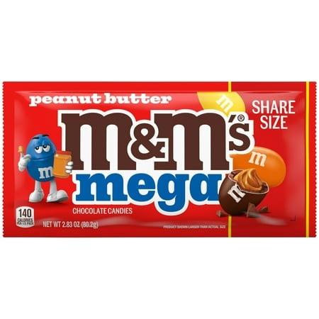 M & M Peanut Butter Mega Shar Size