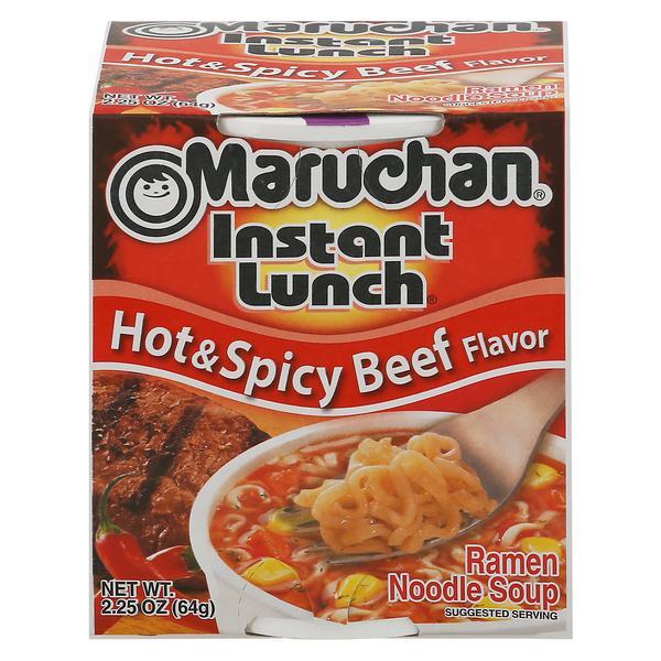 Maruchan Instant Lunch Ramen Noodles Soup - Hot & Spicy Beef Flavor