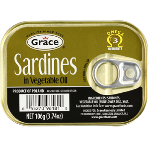 Grace Sardines in Veg Oil 3.74 Oz