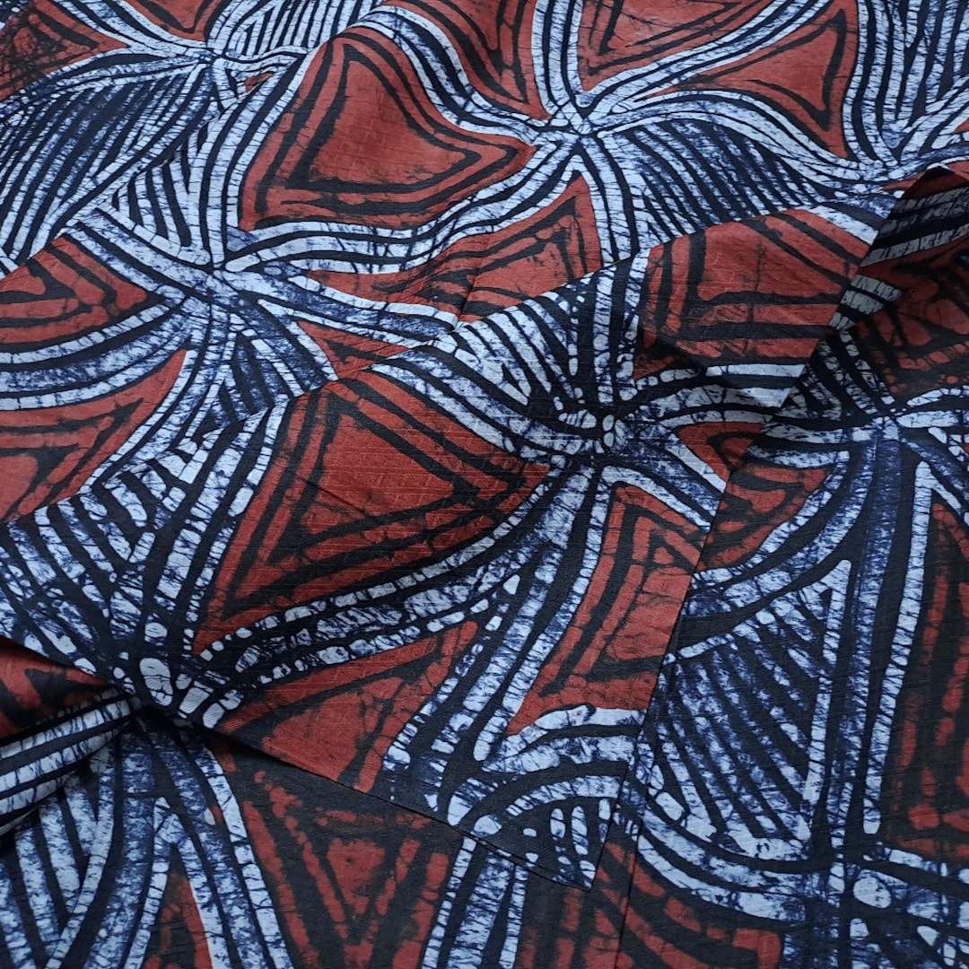 Adire Red and Black Stripped