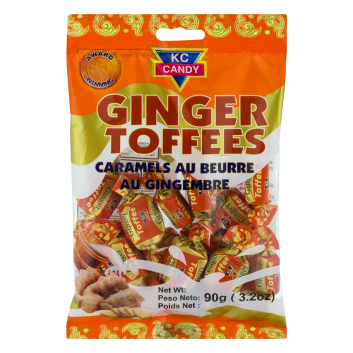 KC Candy Ginger Toffees 3.2oz